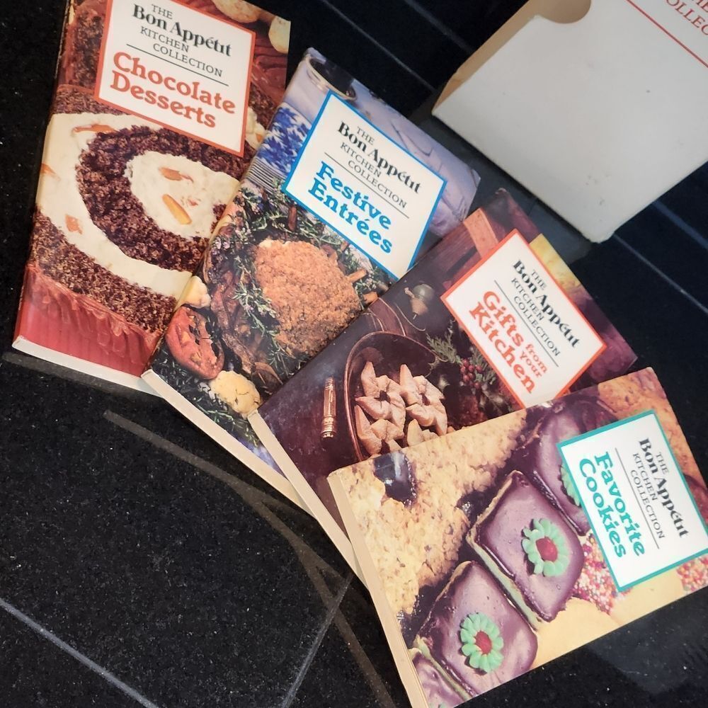 💜Vintage Bon Appetit Kitchen Collection Set of 4 Paperback Cookbooks